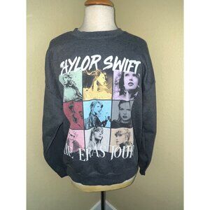 Taylor Swift The Eras Tour Swifty Concert Sweatshirt Gray Gildan Soft Lg 23"